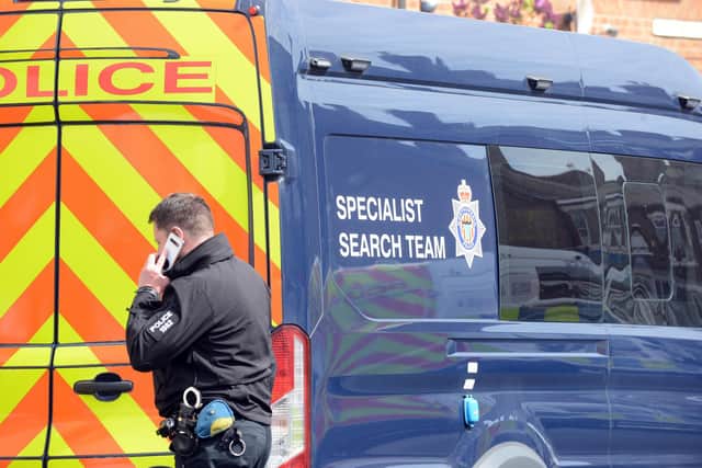 Police Specialist Search Team on Osborne Avenue, South Shields.