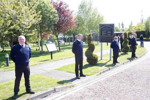 Shields Ferry staff made a guard of honour for skipper Ray Millward at his funeral service held at South Shields Crematorium.