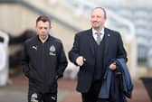 Francisco Paco De Miguel Moreno (L) Rafael Benitez, Manager of Newcastle United arrive at the stadium prior to the Premier League match between Newcastle United and Huddersfield Town at St. James Park on February 23, 2019 in Newcastle upon Tyne, United Kingdom.