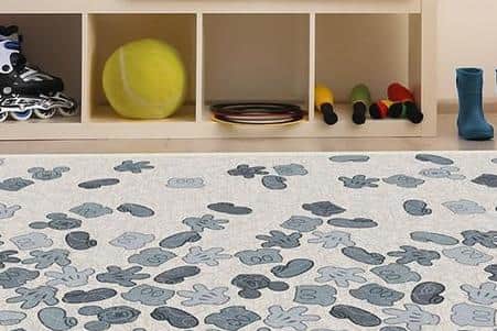 Mickey All Over Slate Blue Rug