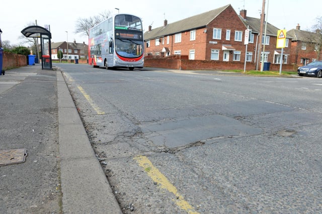 Finchale Road in Hebburn was another one of the most commonly identified pothole problem areas suggested by our readers.