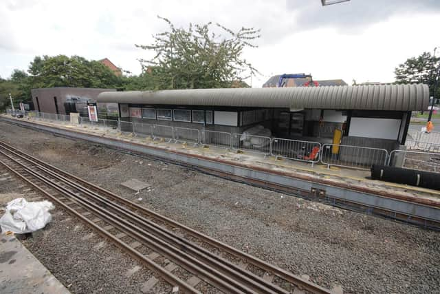 Metro stations being altered to fit with the new duelled track.

Photograph: Nexus