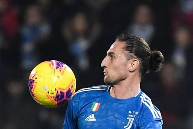 Juventus' French midfielder Adrien Rabiot eyes the ball during the Italian Serie A football match SPAL vs Juventus on February 22, 2020 at the Paolo-Mazza stadium in Ferrara. (Photo by Isabella BONOTTO / AFP) (Photo by ISABELLA BONOTTO/AFP via Getty Images)