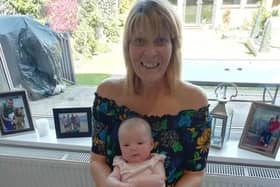 Christine Haldane and her granndaughter Cora, who was born just weeks before she was diagnosed with ovarian cancer for the second time.