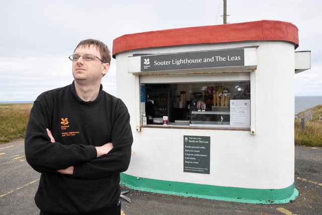 Kevin Smith runs the National Trust's kiosk at the seafront, which suffered because of the re-routed Great North Run.