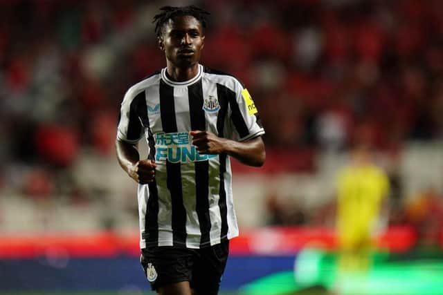 Matthew Bondswell featured for Newcastle United during the Eusebio Cup match against SL Benfica (Photo by Gualter Fatia/Getty Images)