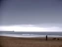 Heavy rain clouds at Sandhaven beach.