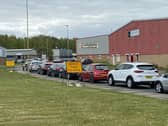 It was a busy start for the Tyne Dock tip earlier today, as it reopened after seven weeks.