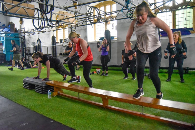People enjoying physical training sessions inside at STK Fitness in South Tyneside