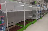 Empty toilet roll shelves in Asda, Hartlepool on Wednesday, September 23.
