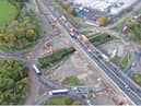 Six ten-tonne girders will be added to the side of the bridge carrying the A1 over the Kingsway Roundabout at junction 67 (Coal House) near Gateshead over the next three weeks.