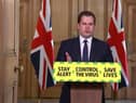 Housing, Communities and Local Government Secretary Robert Jenrick leads the media briefing in Downing Street on Sunday, May 31.