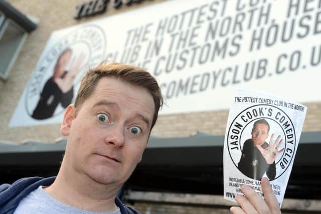 Jason Cook, pictured as his Comedy Club at the Customs House launched.