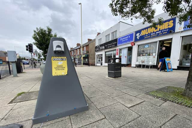 Seven of the 14 hand sanitiser points set up in Prince Edward Road were damaged according to ward member Councillor Pay Hay.