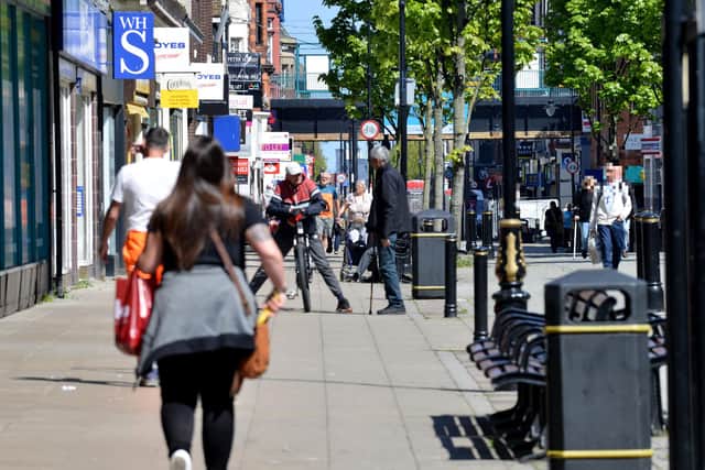 King Street in South Shields had more shoppers than in recent weeks.