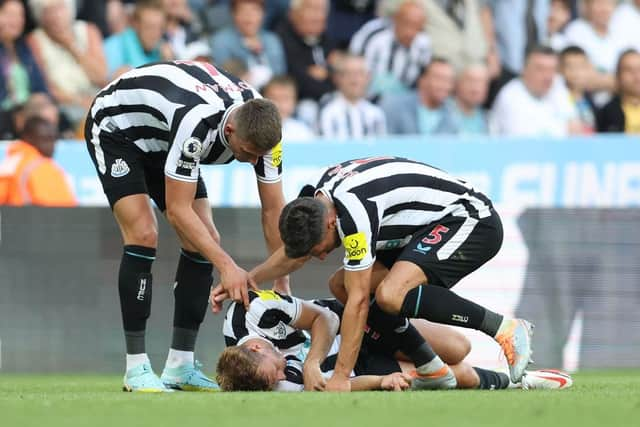 Dan Burn was also a casualty of the clash with Manchester City on Sunday but may be available to return to action against Wolves (Photo by Clive Brunskill/Getty Images)