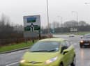 How the approach from Boldon looked before the work began at Testo's to construct a huge flyover.