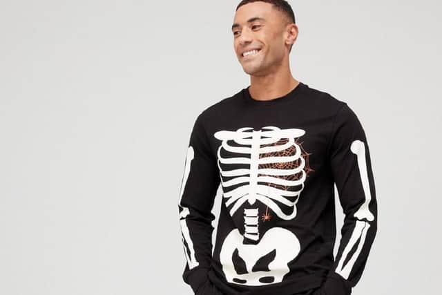 Mens family halloween skeleton pyjamas