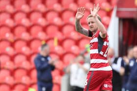 James Coppinger leaves the field for the final time.