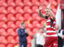 James Coppinger leaves the field for the final time.