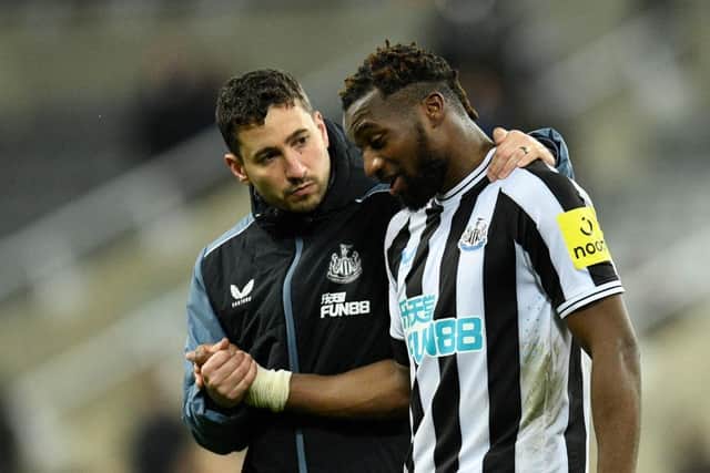 Newcastle United's Allan Saint-Maximin at the end of the game.