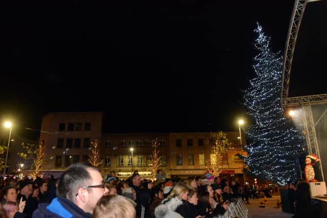 Hundreds of people turned out to join in last year's light switch on events across South Tyneside, including the event held in the Market Place in South Shields.