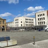 South Shields Market Place has had no stalls since the pandemic lockdown.