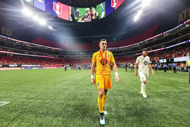 ATLANTA, GA - AUGUST 27: Vito Mannone #1 of Minnesota United heads off the field following a loss to Atlanta United 2-1 in the U.S. Open Cup Final at Mercedes-Benz Stadium on August 27, 2019 in Atlanta, Georgia. (Photo by Carmen Mandato/Getty Images)