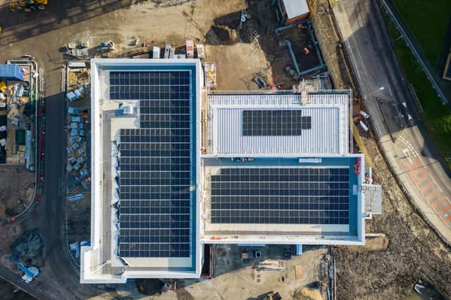 An overhead view of ongoing work to the new Hebburn Tri Station. Photo by Graham Brown / Chapman Brown Photography