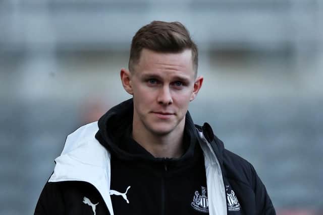 Emil Krath starts for Newcastle United against West Ham United. (Photo by Ian MacNicol/Getty Images)