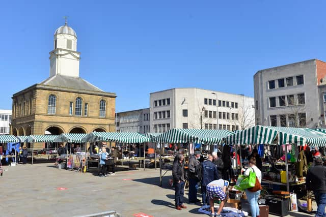 The first market in South Shields following the easing of Lockdown 3.