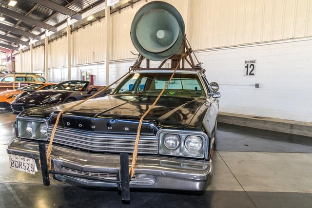 The Bluesmobile from 1980's Blues Brothers. A 1974 Dodge Monaco ex-police car which, according to Elwood Blues has "a cop motor, cop tyres, cop suspension"