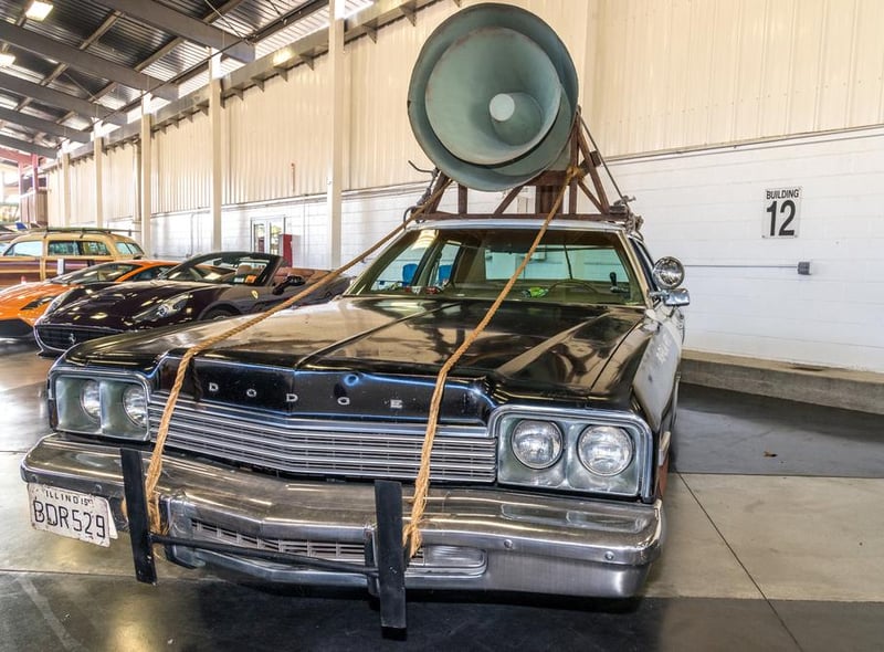 The Bluesmobile from 1980's Blues Brothers. A 1974 Dodge Monaco ex-police car which, according to Elwood Blues has "a cop motor, cop tyres, cop suspension"