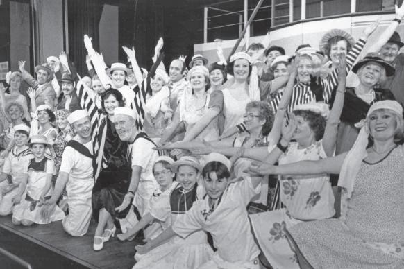 The cast of Hartlepool Stage Society’s new production Anything Goes go through their paces in April, 1995.