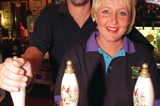 Richard and Mandy Younger at the Royal Oak, Chesterfield in 1998