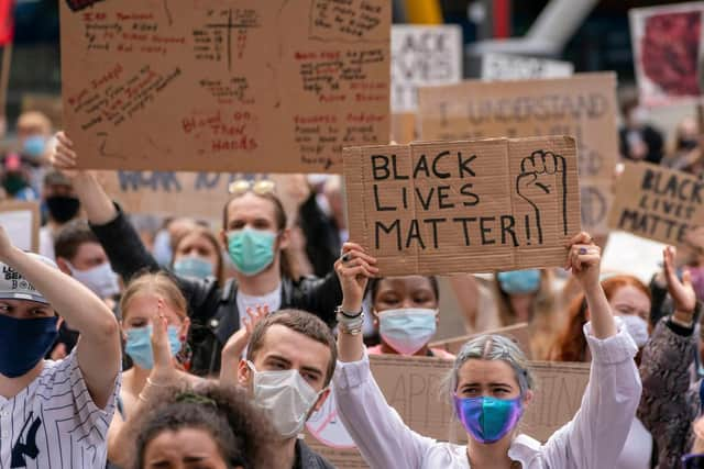 Demonstrators donned face mask at the protest on Saturday, June 20.  Picture: North News.