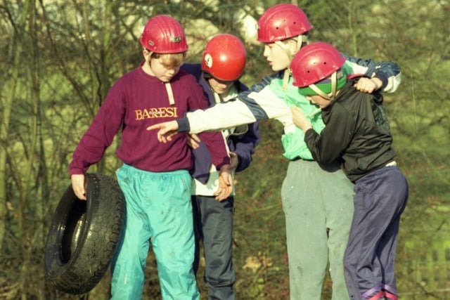 Teamwork paid dividends for these Sunderland youngsters on a sunny obstacle course at Middleton Camp in 1993.