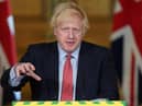 Prime Minister Boris Johnson during a media briefing in Downing Street, London, on coronavirus (COVID-19). Image by PA.