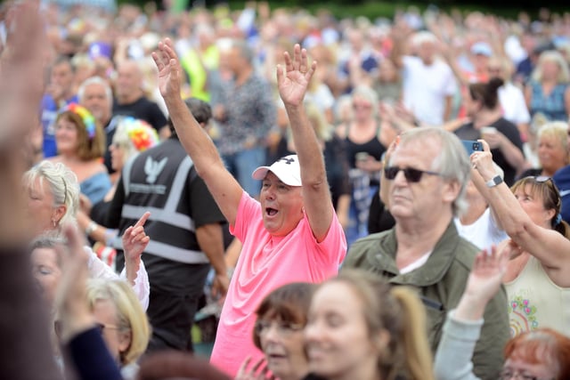 Music fans enjoying the final concert in the summer series at Bents Park.
