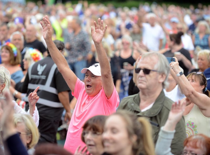 Music fans enjoying the final concert in the summer series at Bents Park.