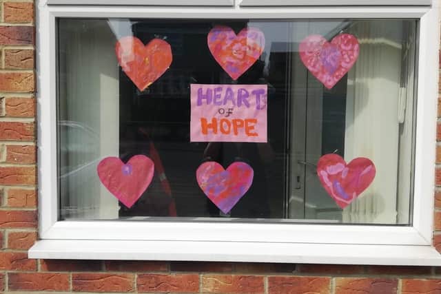 Families are being asked to decorate colourful ‘Hearts of Hope’ and put them in their windows to show support to CHUF's ‘Heart Families’ and key workers.