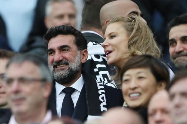 Newcastle United chairman Yasir Al-Rumayyan and co-owner Amanda Staveley.