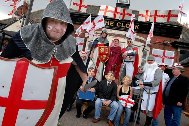 We're loving the period costume at The Clock pub in Hebburn where St George's Day celebrations looked like great fun in 2009.
