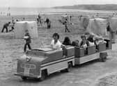 The latest amusement in August 1979 was a train ride along the foreshore at South Shields. Does this bring back happy memories?
