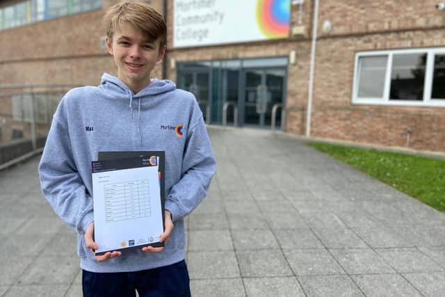 Max Milner was one of Mortimer's top performing GCSE students.