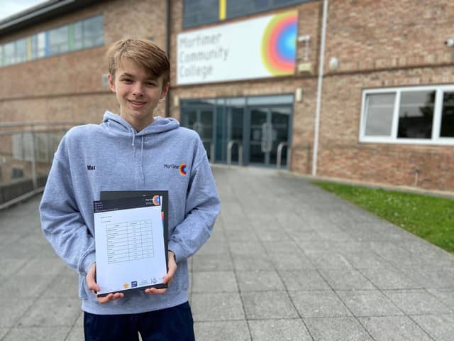 Max Milner was one of Mortimer's top performing GCSE students.