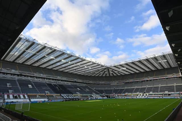 Newcastle United and Tottenham Hotspur face each other at St James's Park in the Premier League.  (Photo by PAUL ELLIS/POOL/AFP via Getty Images)