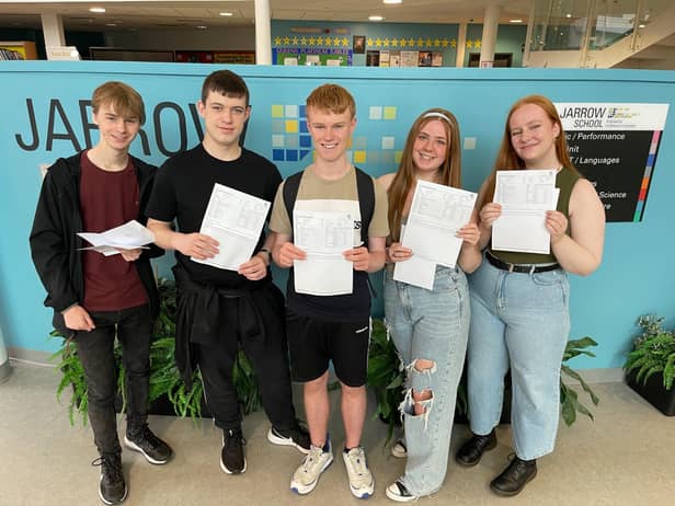 Jarrow School students celebrate their GCSE results