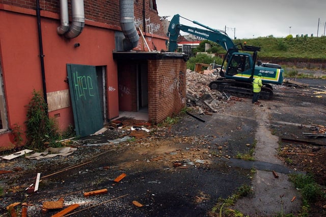 Demolition work starting on the old fire station in Keppel Street 18 years ago. Remember this?