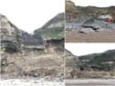 Top right, Marsden Bay steps before the project started. Left and bottom right, the now demolished steps as captured by reader Gary Rivers.